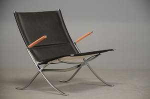 Preben Fabricius Jørgen Kastholm, lænestol, model FK 82, X- chair