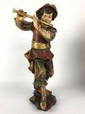 Groedener Holzfigur, Der Flötenspieler, Höhe ca. 60 cm