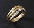 Ring, 8 kt guld, diamanter