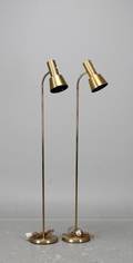 Golvlampor, mässing, 1 par