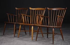 Børge Mogensen for FDB. Tre armstole, lakeret bøg 3 