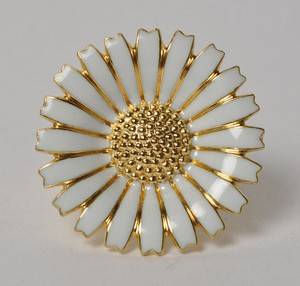 Georg Jensen - Daisy - Margueritring - forgyldt sterling sølv - 33 mm - str. 17,25