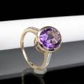 Ring in Roségold mit Amethyst und Brillanten