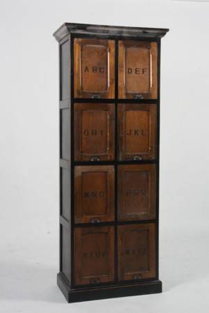 Skab, sort antikbemalet