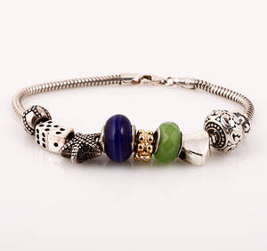 Heartbeat charms på armbånd af sterlingsølv