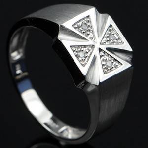 Herre brillant ring ca. 0.10 ct. Wesselton