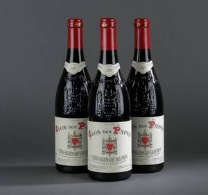 3 flasker Chateauneuf de Pape, Clos Des Papes 2007.3