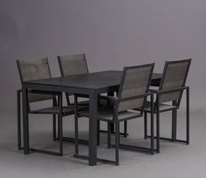 Havemøbler. Nonwood havebord med aluminiumsstel samt fire stole 5