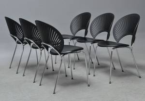 Nanna Ditzel. Sæt på seks Trinidad stole, model 3298 6