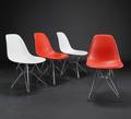 Charles Eames. Fire stole model DSR, hvidorange 4 