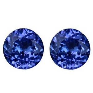 Uindfattede tanzanitter. Ca. 1.54 ct