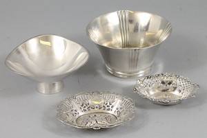 Skålar, silver, 1900-tal, bl.a C G Hallberg och GAB 4