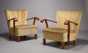Dansk møbelproducent, par lænestole 2