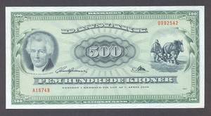 Danmark 500 kroner 1967