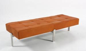 Michael Christensen. Rough 3 bænk, Cognac læder 