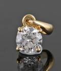 Pendant in 14k set with brilliant cut diamond 0.38 ct 