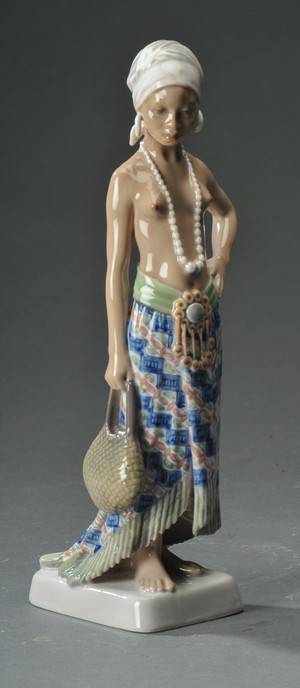 Dahl Jensen. Pige fra Sierra Leone, figur af porcelæn