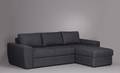 Grå sofa  sovesofa med chaiselong 