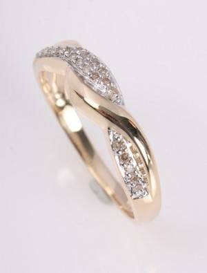 Brillantring, ca 0.12 ct.