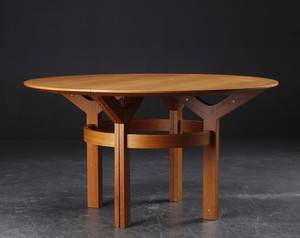 Rud Thygesen  Johnny Sørensen. Cirkulært bord, kirsebær, fra Kongeserien