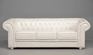 Tre- pers. Chesterfield sofa, hvid