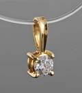 Pendant  in 18kt  set with brilliant cut diamond 0.22 ct 