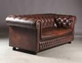 Chesterfield. Tre-pers. sofa  