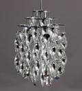 Verner Panton. Spirallampe af forkromet plast. 