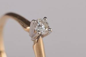 Solitairering ca. 0,20 ct.