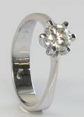 Solitairering, ca. 0.71 ct.