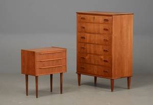 To kommoder af teak, 1960erne 2