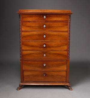 Senempire chiffoniere, mahogny