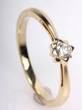 Brillantring, 14 kt guld, 0.10 ct. 