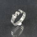 Ring in Weißgold mit Brillant, ca. 0.06 ct.