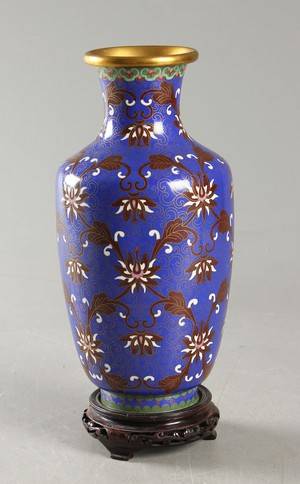 Kinesisk cloissonné vase, 1900-tallet