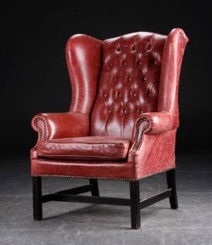 Wingback chair, læder