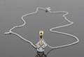 Pendant in 18kt set with brilliant cut diamonds 0.16 ct  This lot has been put up for resale under the new lot no. 3288662