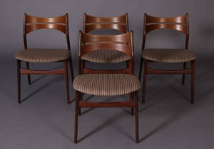 Erik Buch. Spisestole, teaktræ 4