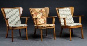 Fritz Hansen. Tre lænestole 3