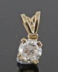 Pendant in 14kt  set with brilliant cut diamond 0.45 ct 