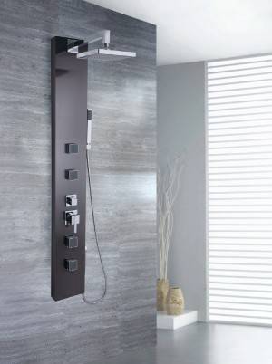 Brusearmatur af strøgslebet rustfristål, BruunCo model waterstream.