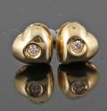 Earrings in 18kt set with brilliant cut diamonds 0.04 ct 2