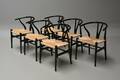 Hans J. Wegner. Sæt på seks Y- stole, model CH-24. 6 