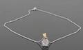 Diamond pendant in 18kt  set with diamonds 0.34 ct 