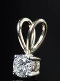 Diamantvedhæng, 14 kt. rhodineret guld ca. 0,25 ct.
