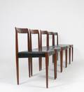 Lübke Germany, Set Stühle in Palisander und Leder 5