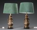 Par bordlamper, messing, træ 2