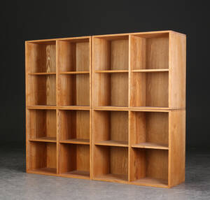 Fire reoler af massiv ask med tapsamlinger 44