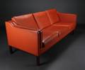 3-personers sofa, læder. Dansk møbelproducent.
