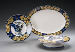 Royal Copenhagen. Fade af porcelæn, Blue Pheasant 3 